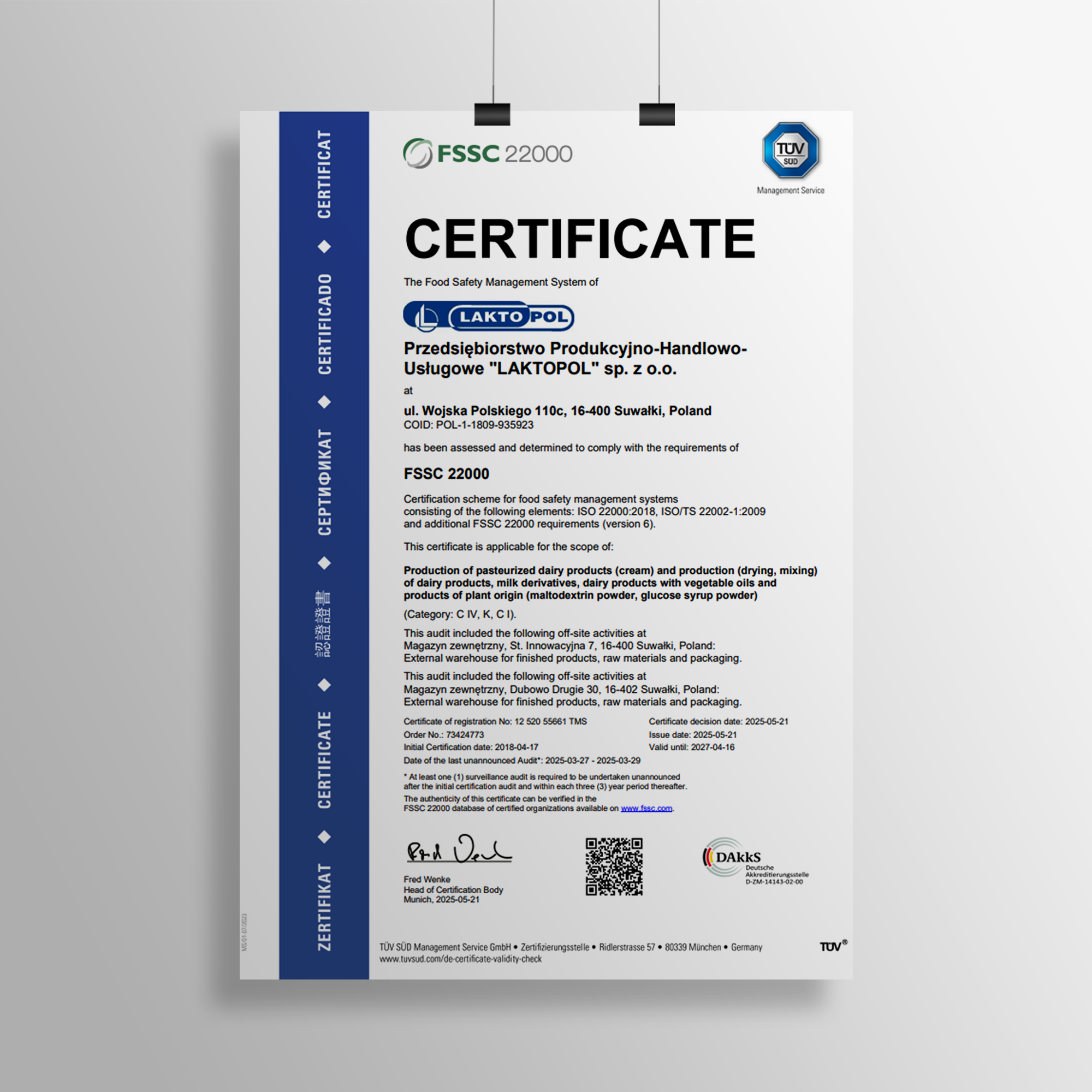 FSSC 22000 Laktopol
